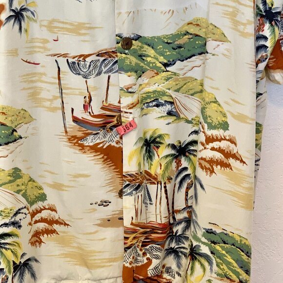 Hilo Hattie 4XL Mens Hawaiian shirt - Made in Hawaii Aloha theme Palm trees - Picture 3 of 6
